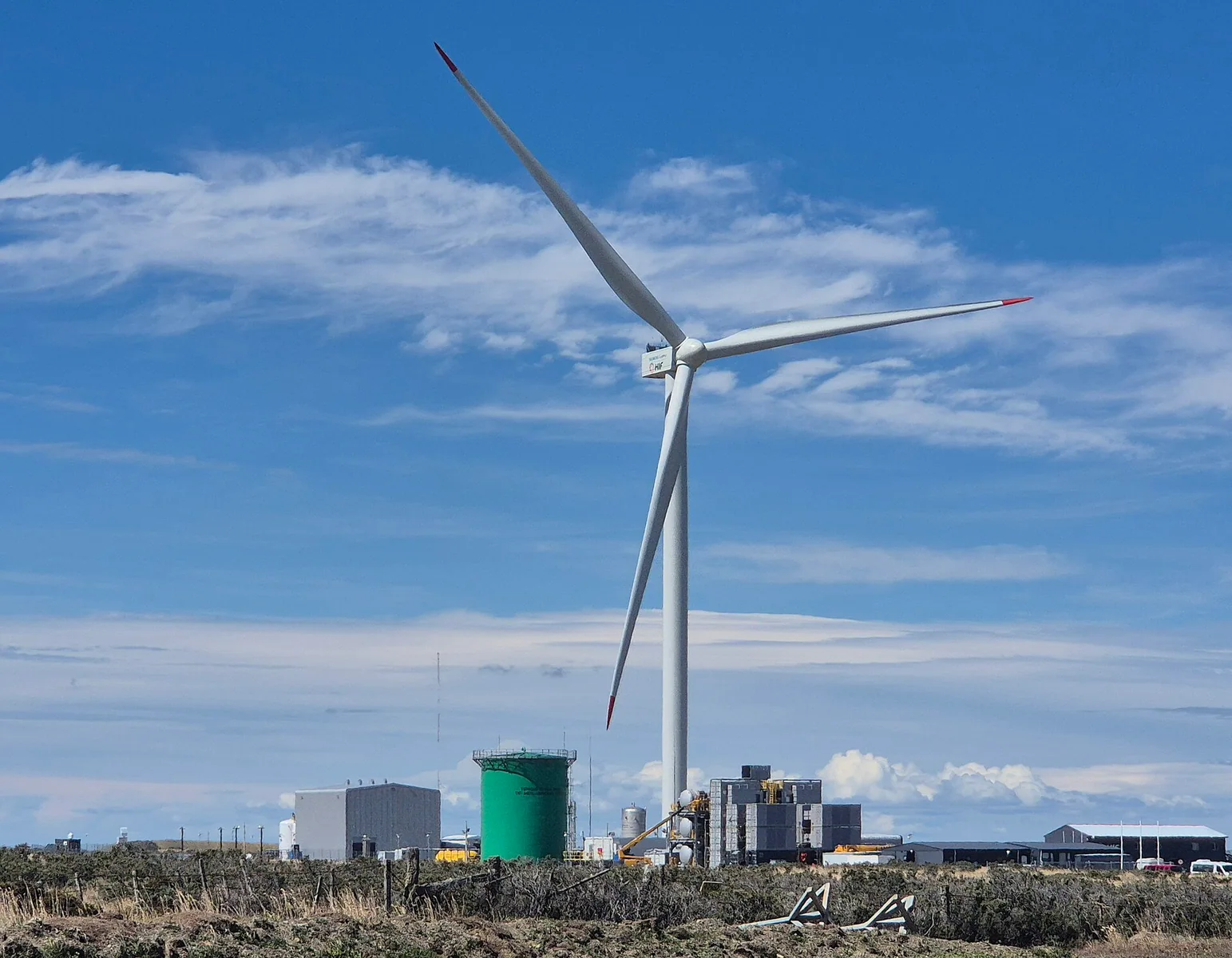 Instalación Haru Oni, fotografiada en enero de 2026..